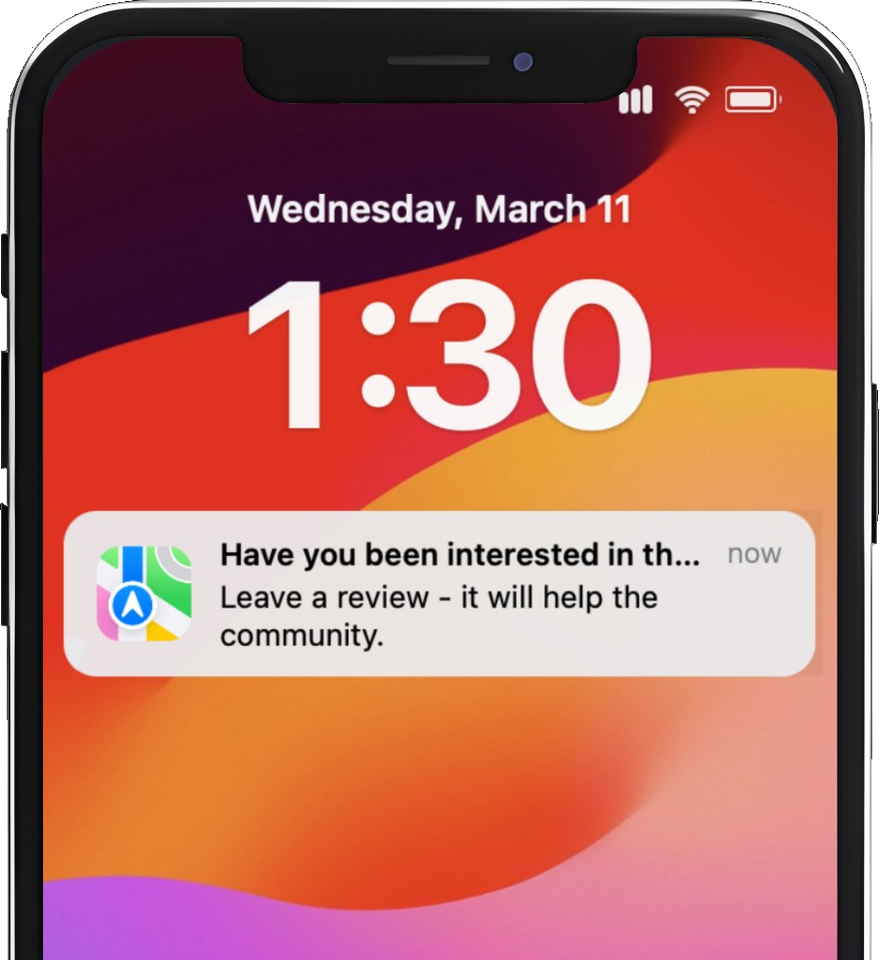Push notification from maps